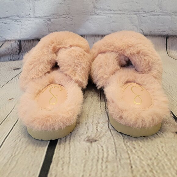Sam Edelman Women's Jeane Fluffy Crisscross Slippers - Picture 5 of 6